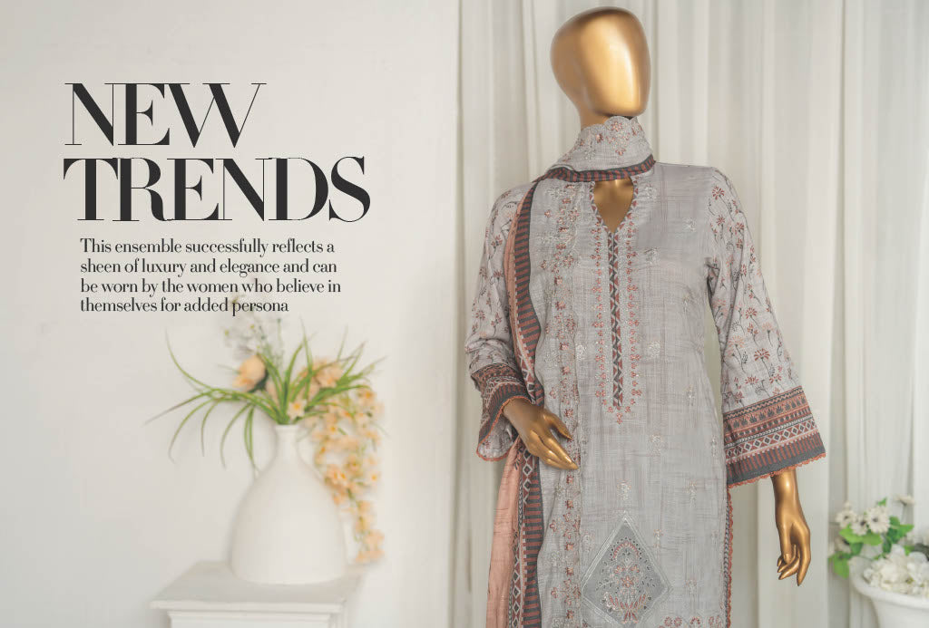 Safina Khaddhar Embroidered 3Pc