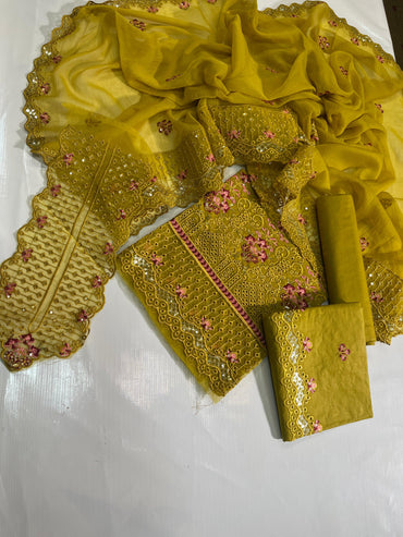 Luxury Elaf Fancy Embroidered Cotton 3PC