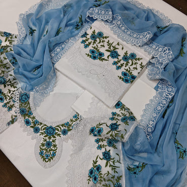 Elaf Fancy Embroidered Cotton lawn 3PC Unstitched
