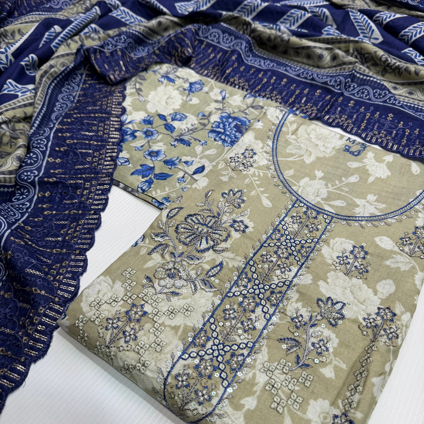 Bin Saeed Printed Embroidered 3PC
