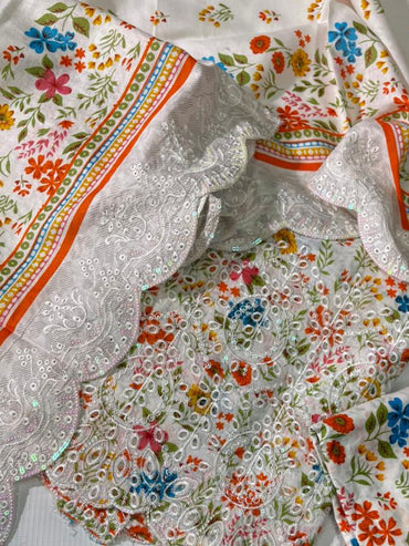 Daman ChikanKari Embroidered 3Pc