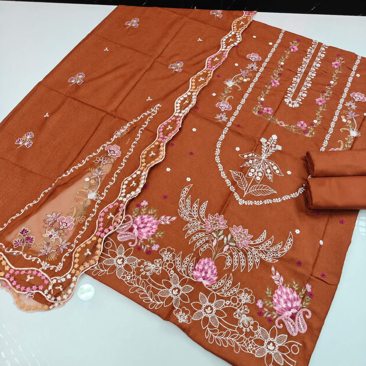 Dhanak Fancy Embroidered 3PC | VOL-1059