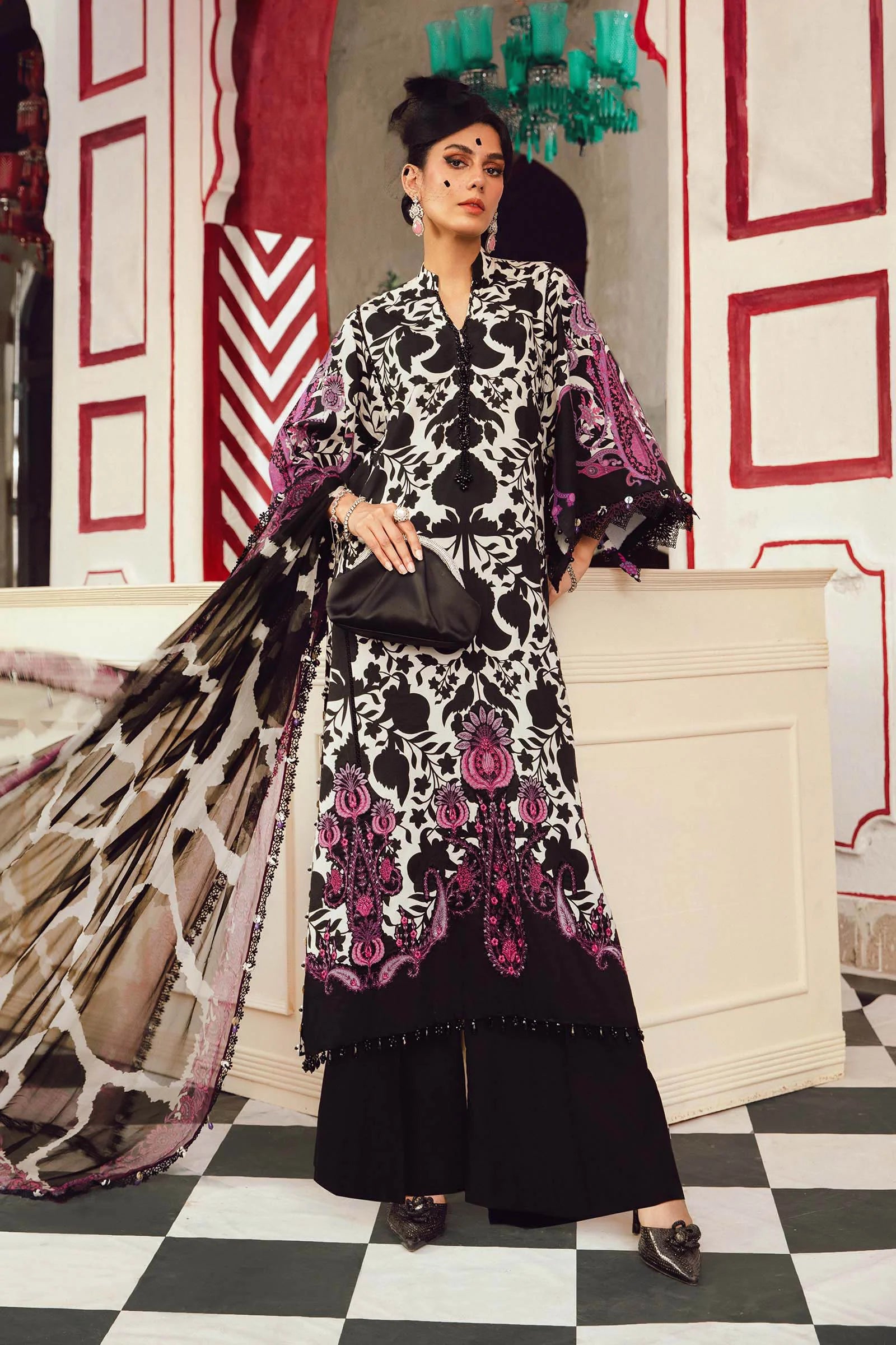 Maria B Printed Embroidered Lawn 3PC Unstitched Memon Clothes Maria B Printed Embroidered Lawn 3PC Unstitched Memon Clothes