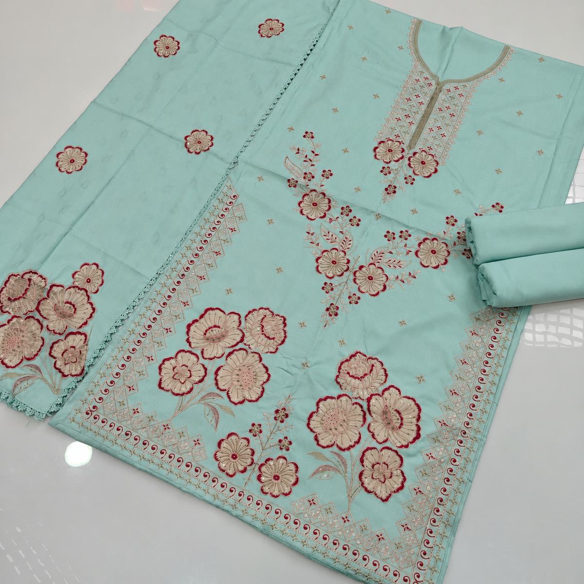 Dhanak Fancy Embroidered 3PC | VOL-1065