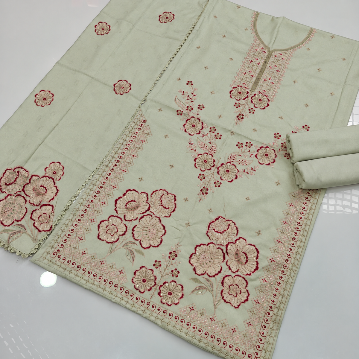 Dhanak Fancy Embroidered 3PC | VOL-1065