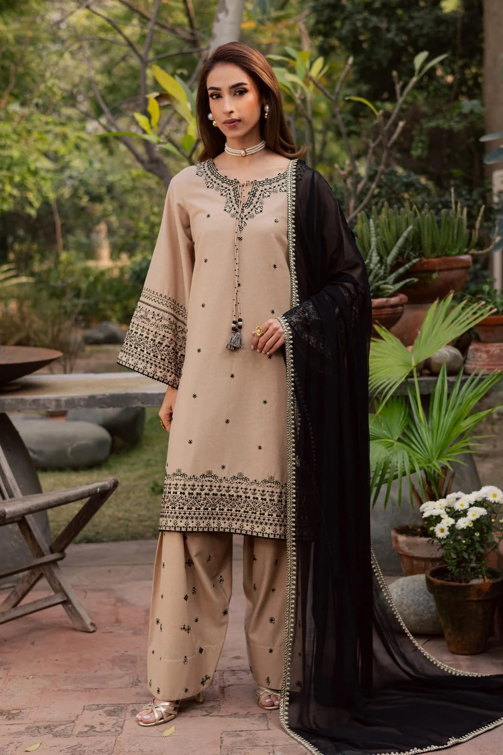 Batik Winter Collection Embroidered Dhanak 3PC