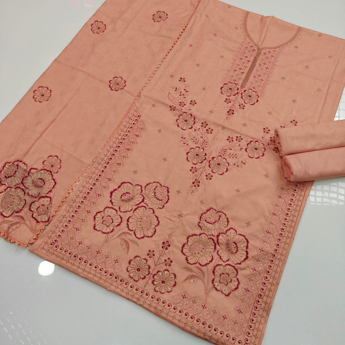 Dhanak Fancy Embroidered 3PC | VOL-1065