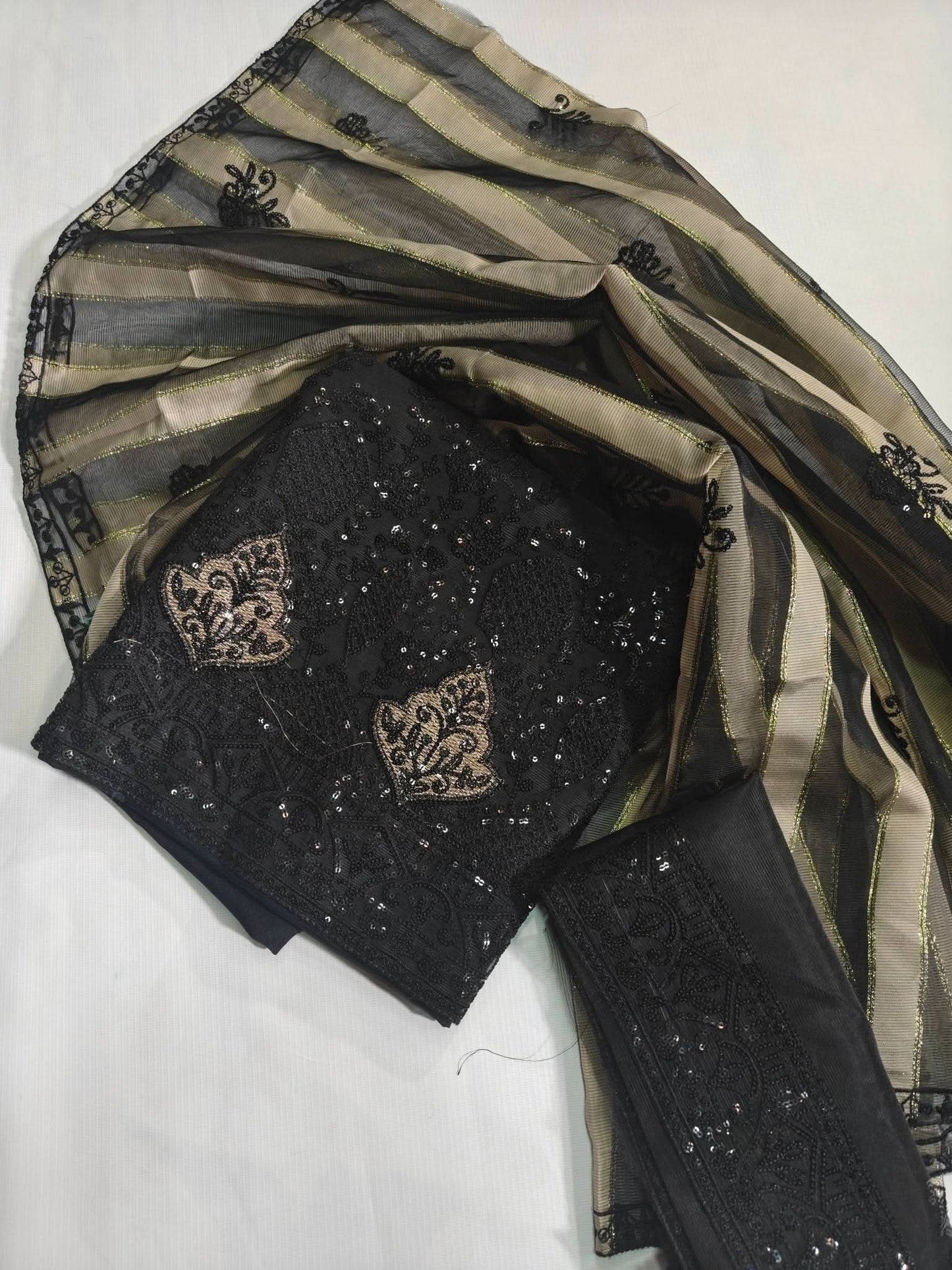 Baroque Organza Party Wear 3PC - Memon Clothes