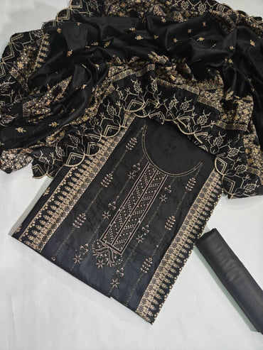 Bin Saeed Printed Embroidered Cotton 3PC - Memon Clothes