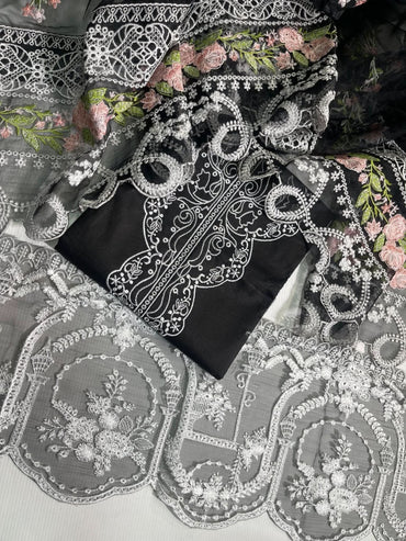 Branded Kahf Heavy Embroidered 3 PC - Memon Clothes