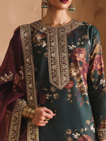 Branded Humjoli Printed Lawn 3 Piece | Unstitched