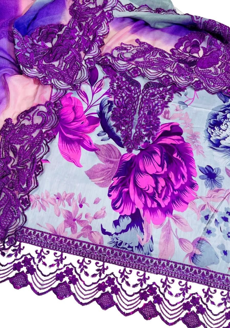 Iznik Digital Printed Lawn 3 Pcs - Memon Clothes