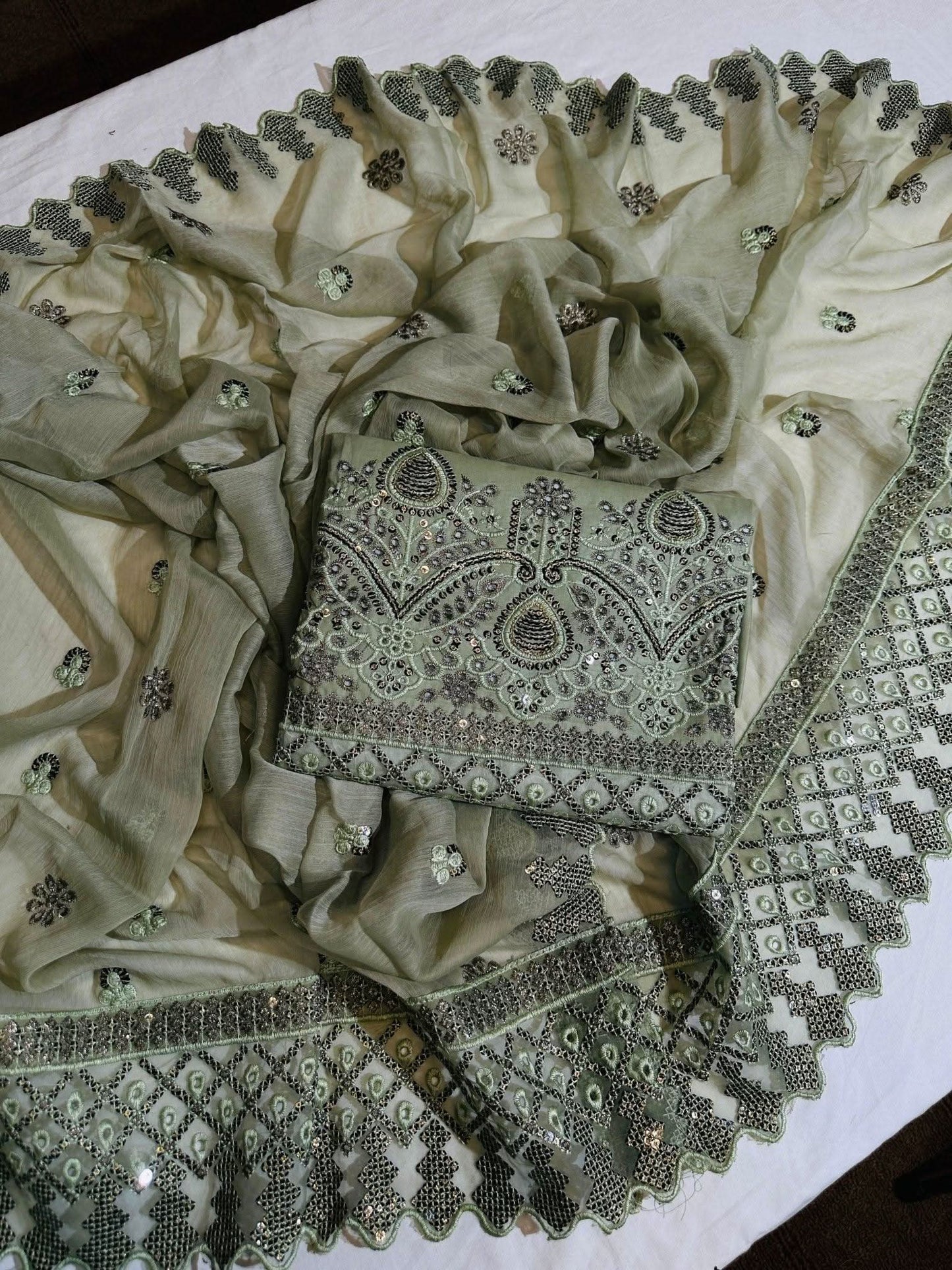 LIFAN Unstitched Embroidered Cotton - Memon Clothes