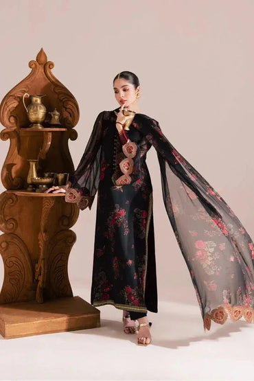 Vanaya Printed Embroidered Lawn 3PC Unstitched Memon Clothes