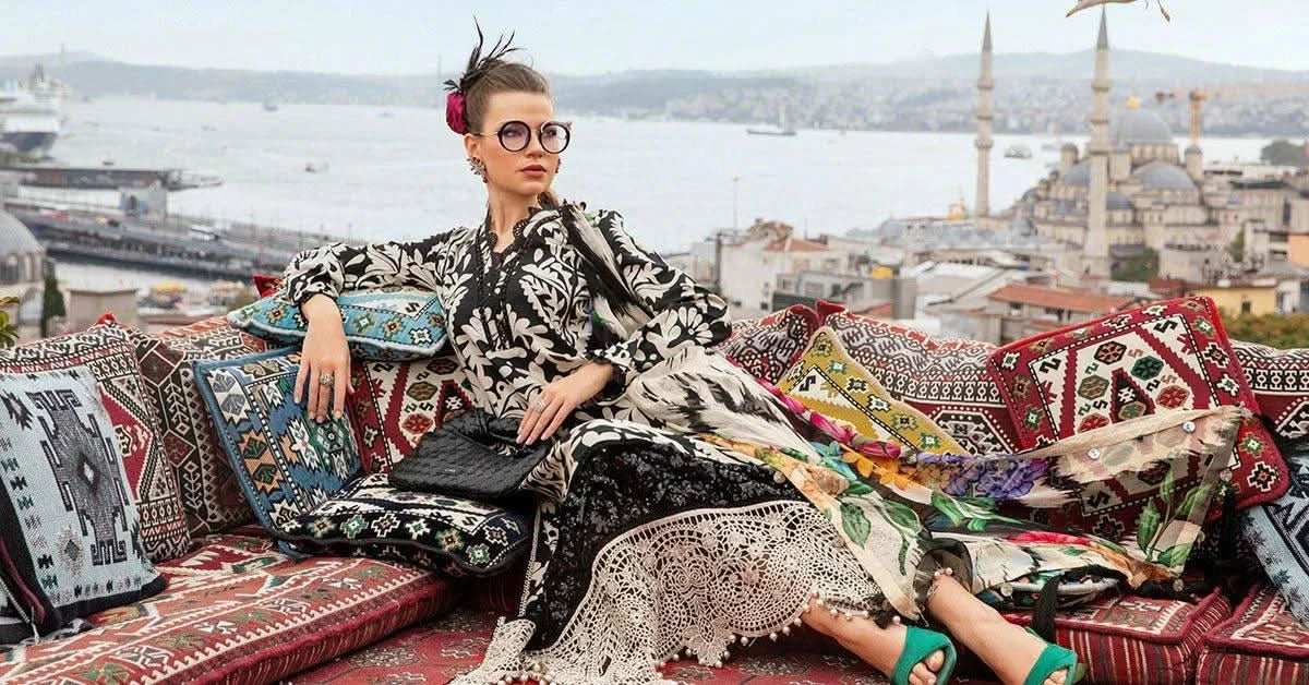 Maria.B MPrints Unstitched Printed 3 Peice Suit - Memon Clothes