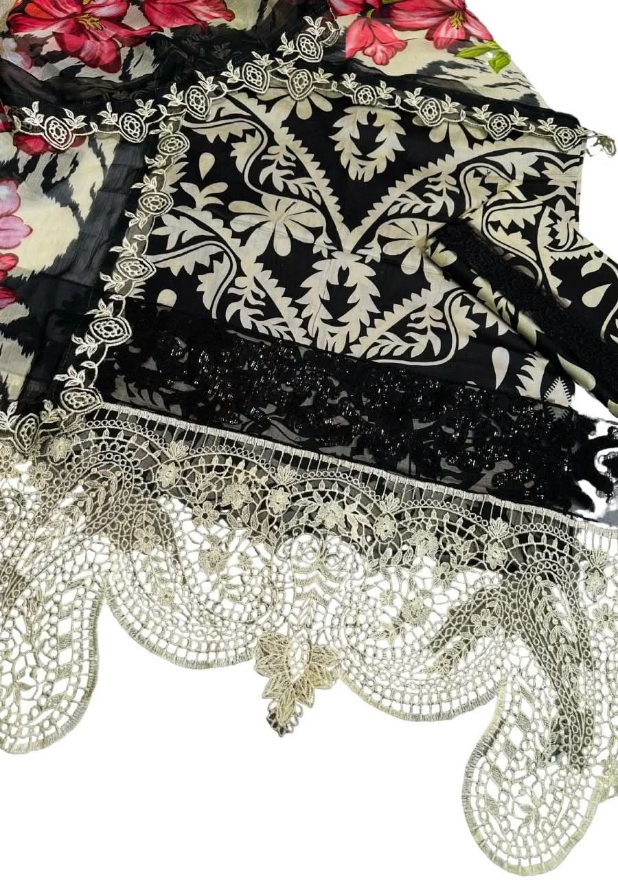 Maria.B MPrints Unstitched Printed 3 Peice Suit - Memon Clothes
