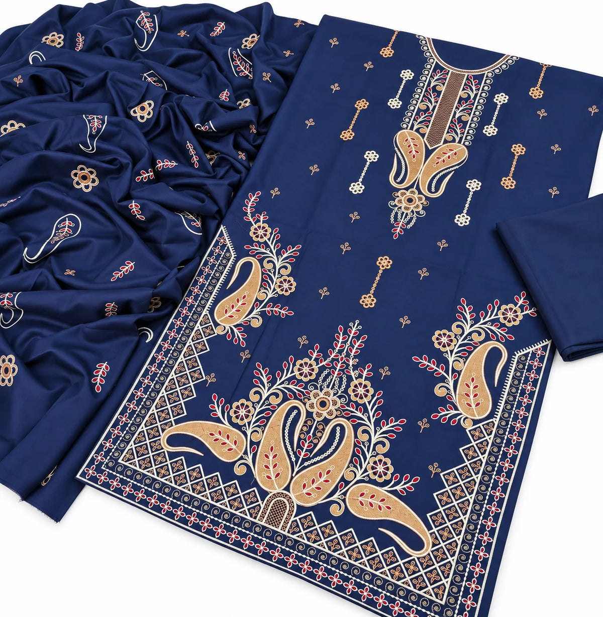 Dhanak Fancy Embroidered 3PC |