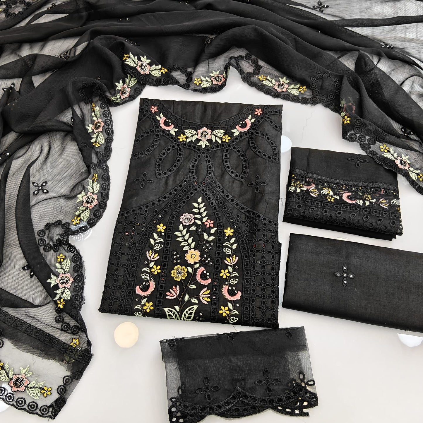 Party Wear Heavy Embroidered 3PC Unstitched (Copy)