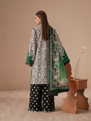 Bin ilyas Printed Embroidered Lawn 3PC Unstitched