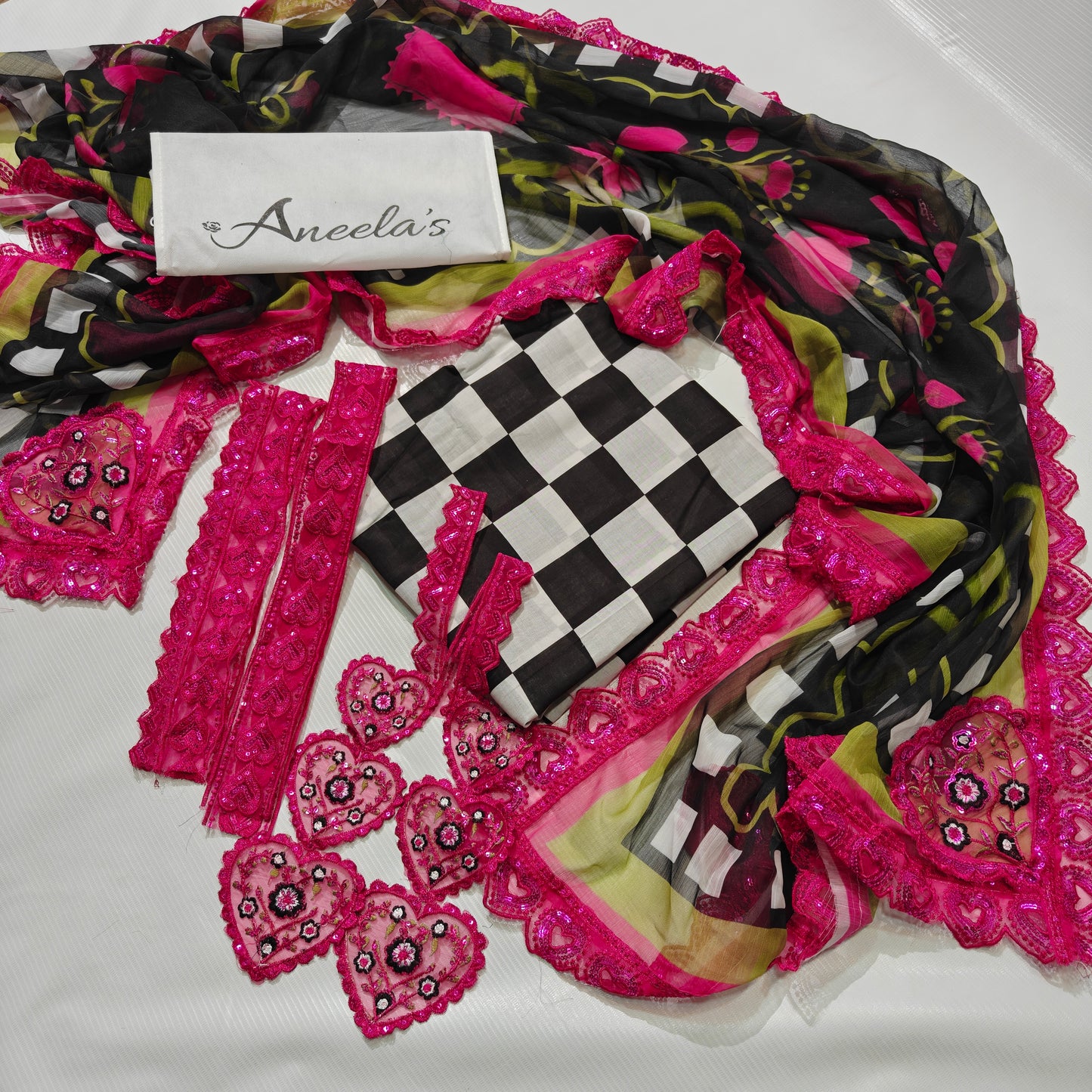 Aneela's Printed Embroidered Lawn 3PC Unstitched