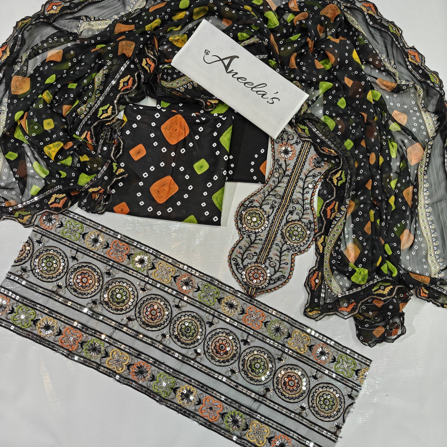 Aneela's Printed Embroidered Lawn 3PC Unstitched