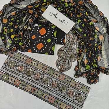 Aneela's Printed Embroidered Lawn 3PC Unstitched