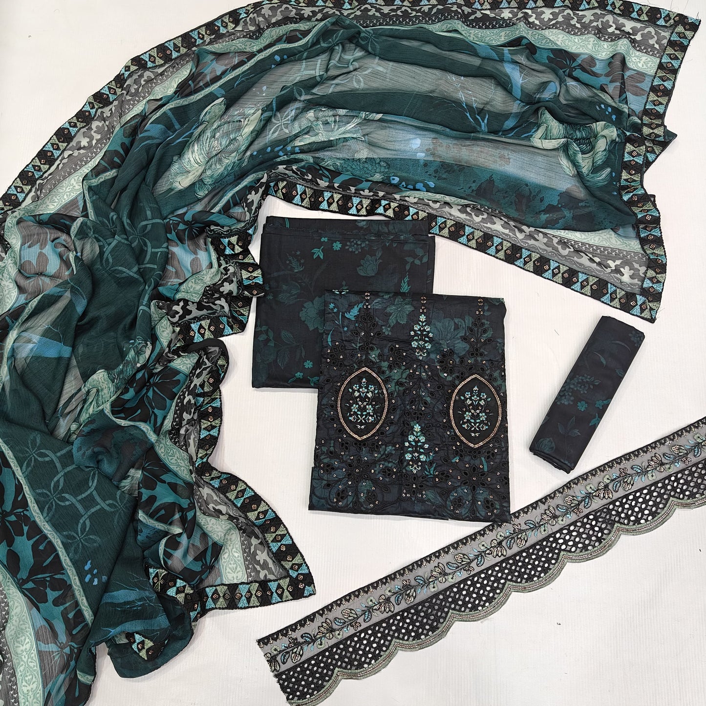 Elyna Printed Embroidered Lawn 3PC Unstitched