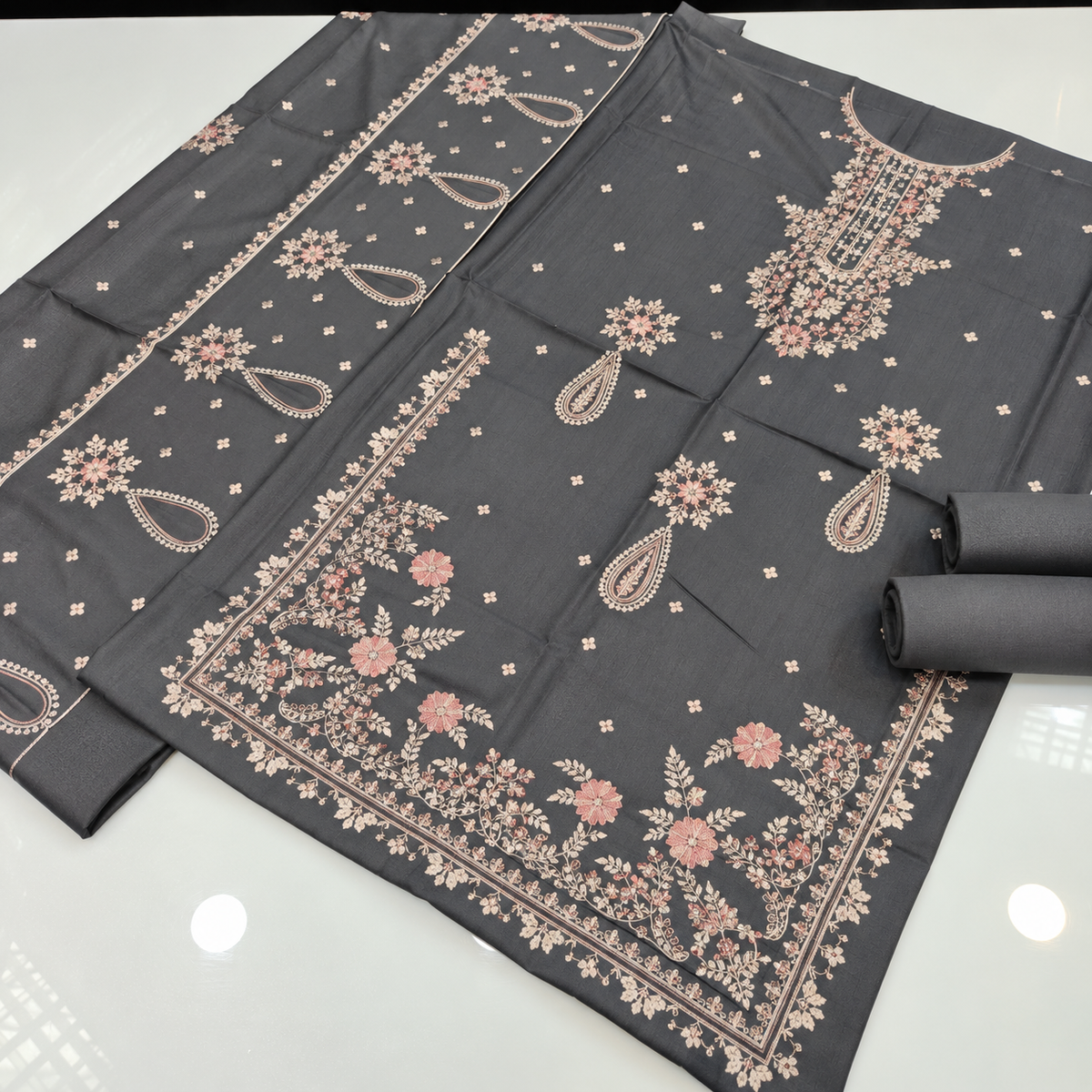 Dhanak Fancy Embroidered 3PC | VOL-1058