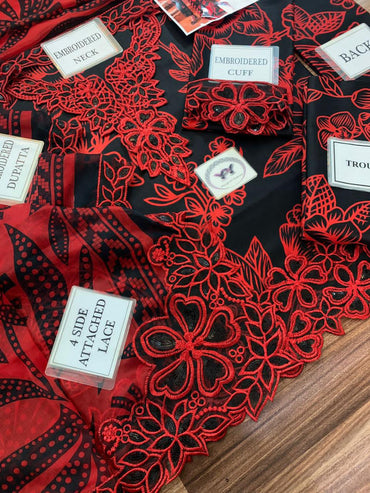 Nureh Printed Embroidered Lawn 3PC