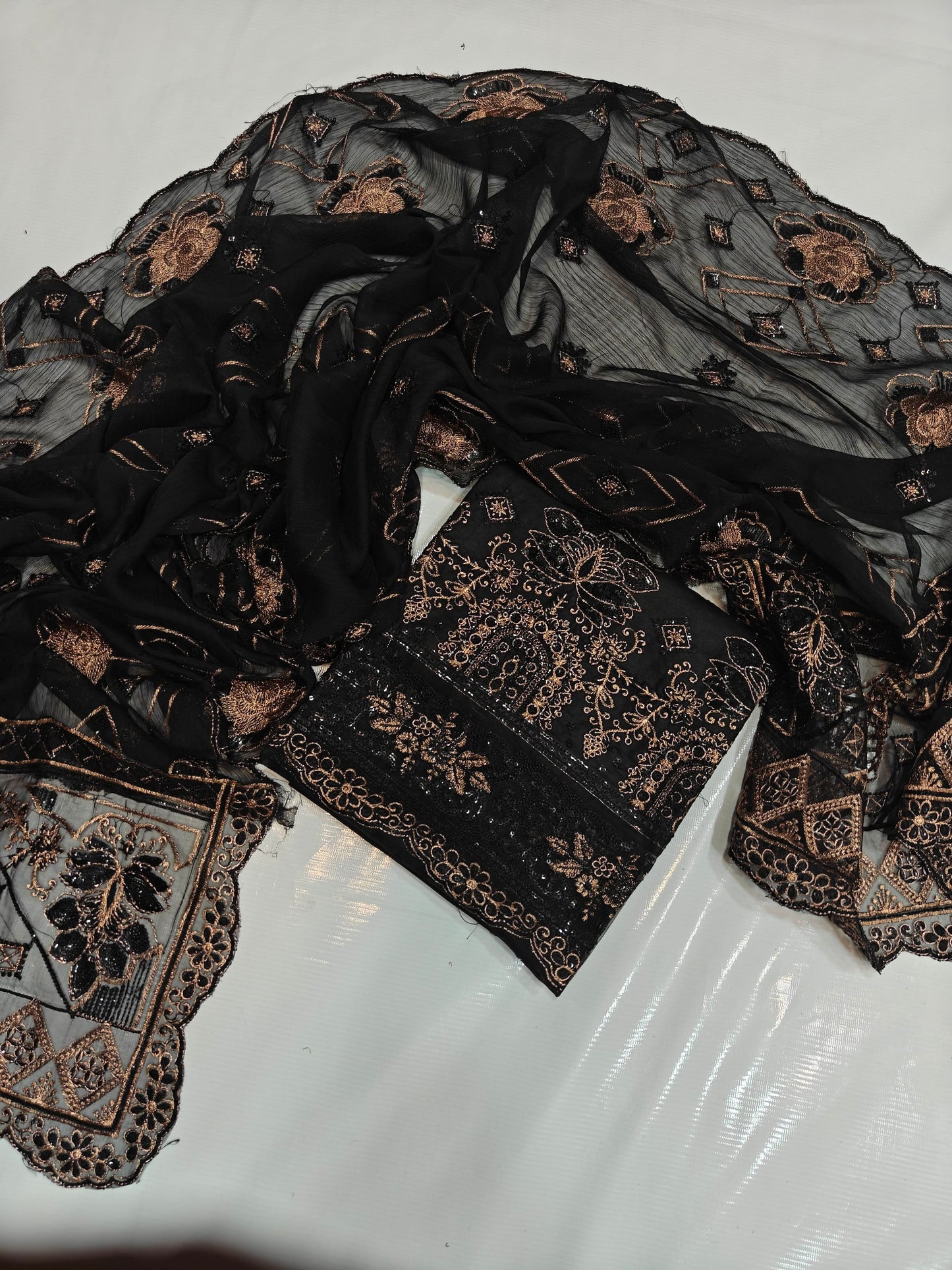 Taj Fancy Embroidery Unstitched | No: 35