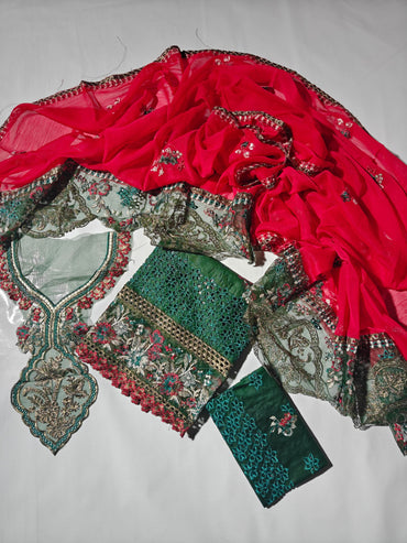 Maria B Embroidered Fancy ChikanKari 3PC