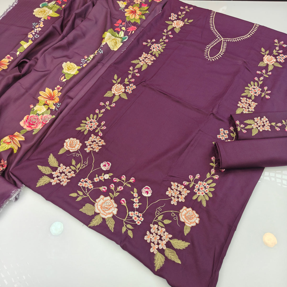 Dhanak Fancy Embroidered 3PC