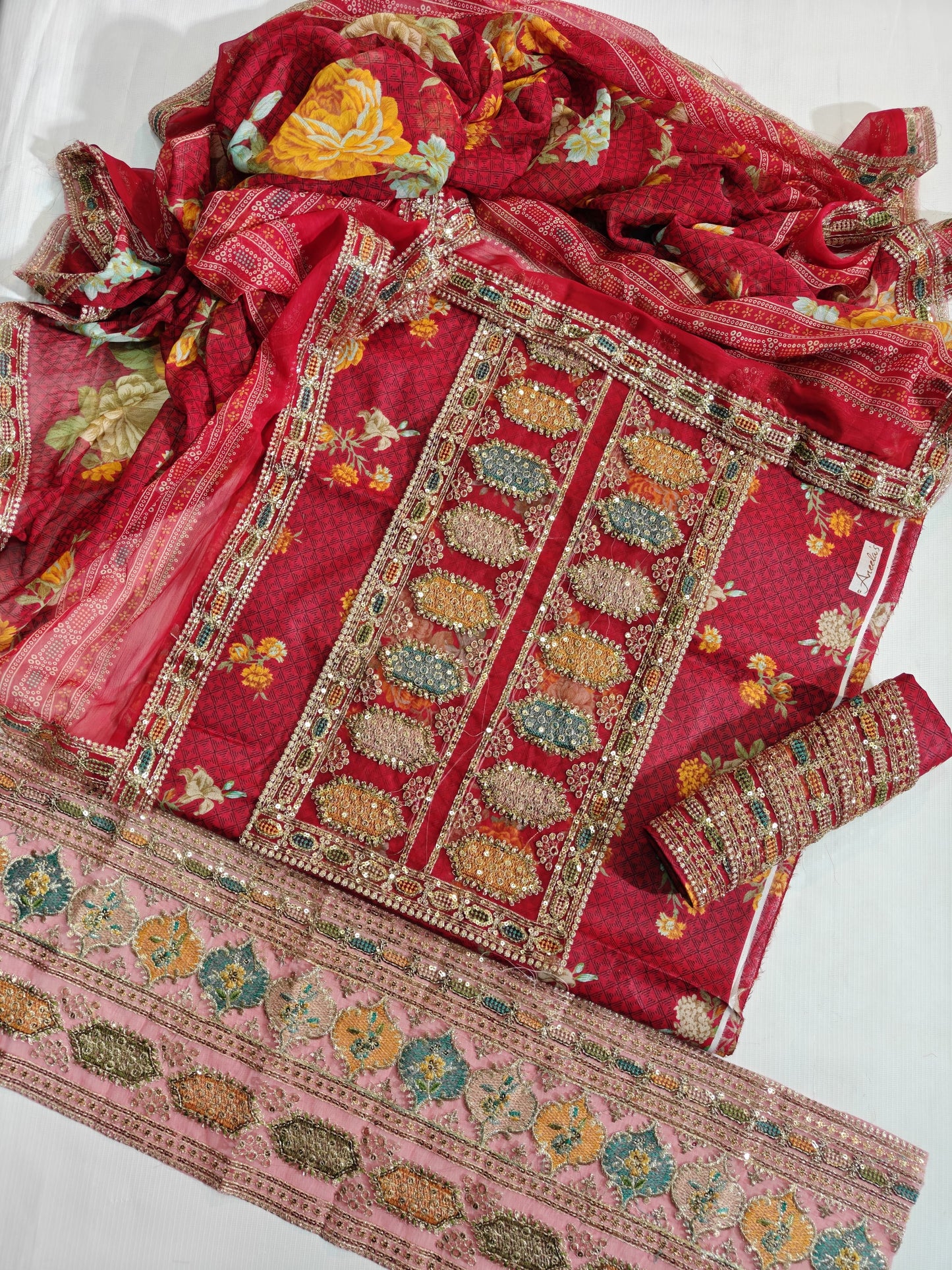 Luxury Aneela's Printed Embroidered Hit Code