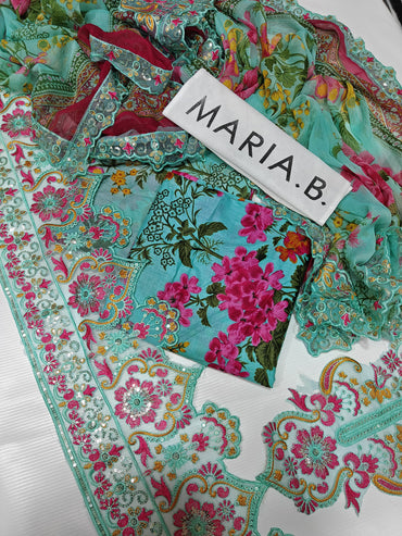 Maria B Printed Embroidered Lawn 3PC Unstitched