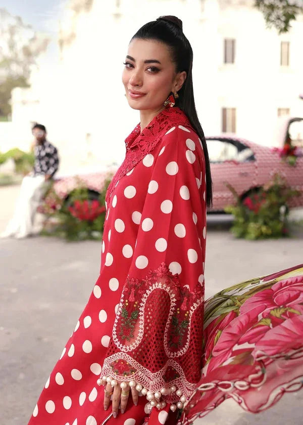 Maria B Printed Embroidered Lawn 3PC Unstitched Memon Clothes