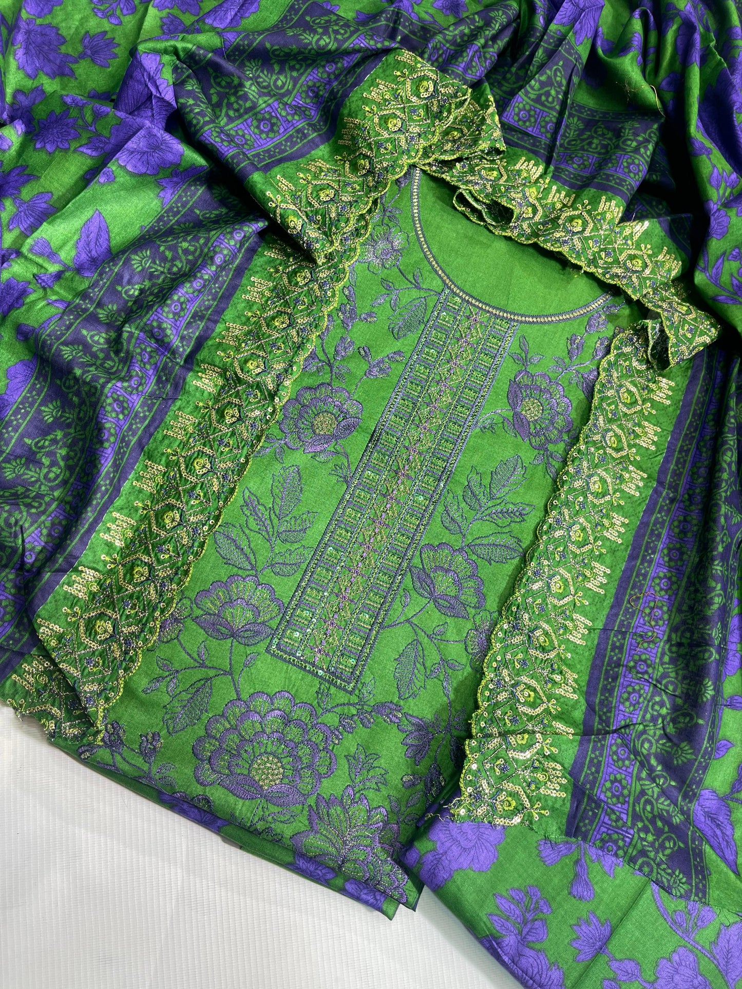 Bin Saeed Printed Embroidered Cotton 3PC