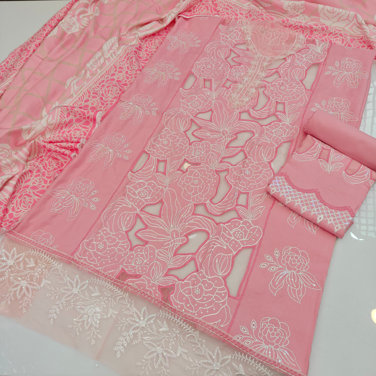 Dhanak Fancy Embroidered 3PC