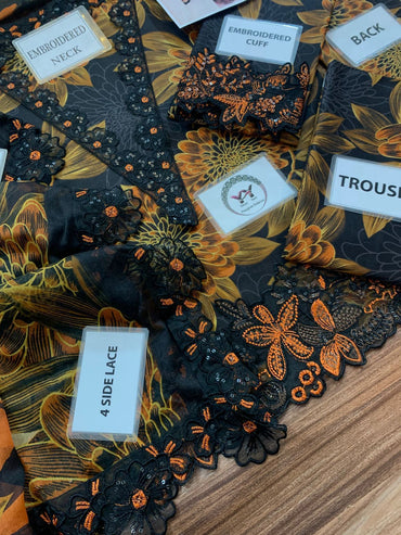 Ramsha Printed Embroidered Lawn 3PC Unstitched