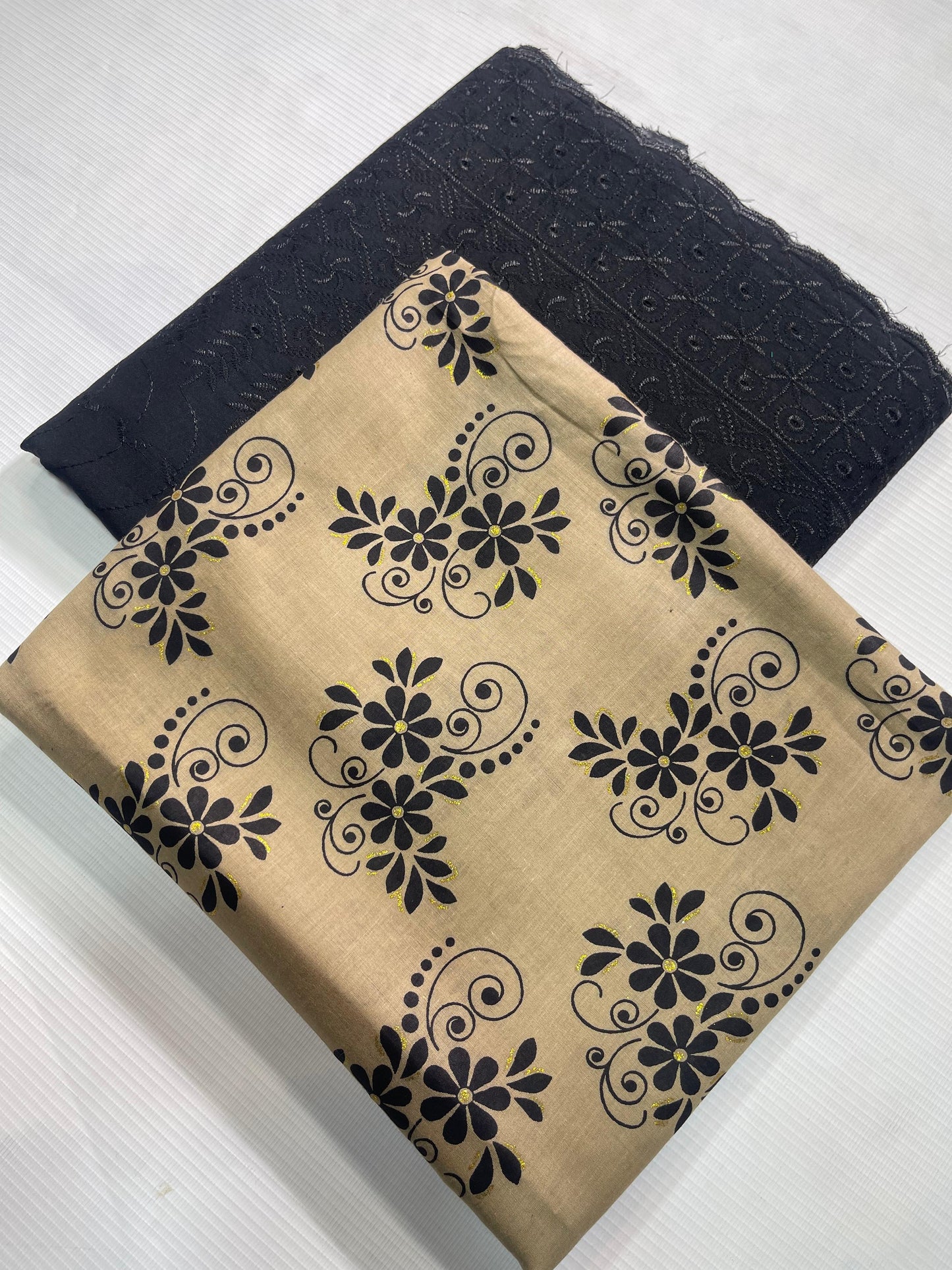 Printed Shirt With ChikanKari Trouser 2PC | Skin