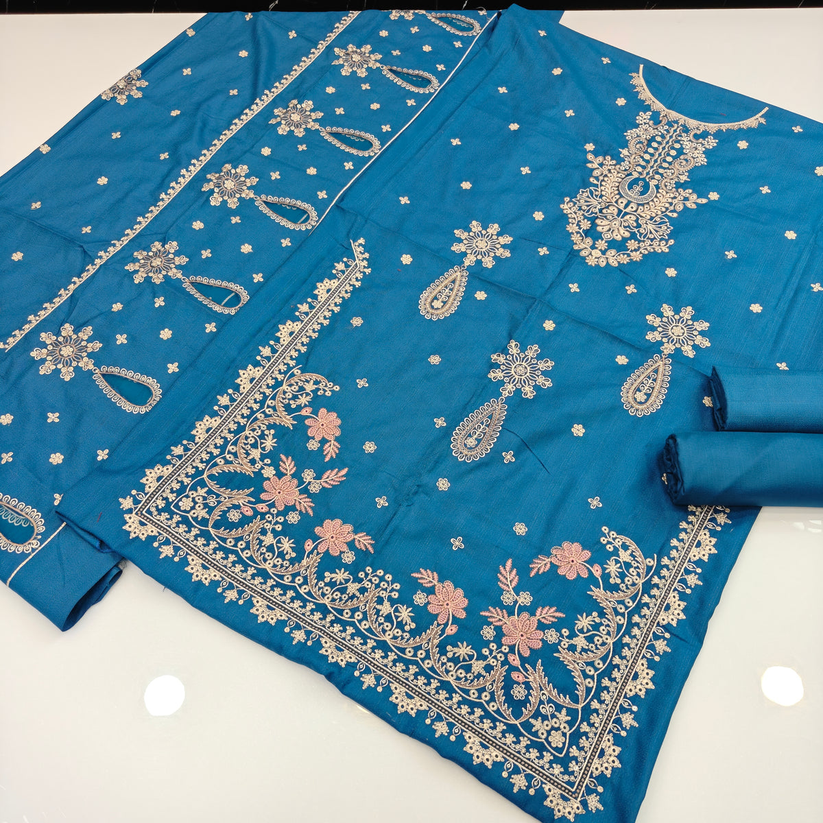 Dhanak Fancy Embroidered 3PC | VOL-1058