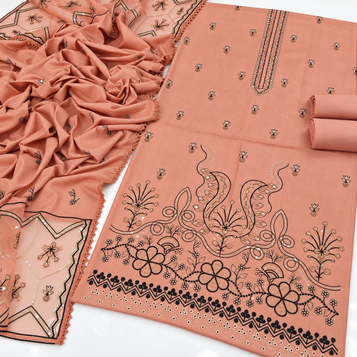 Dhanak Fancy Embroidered 3PC | VOL-67