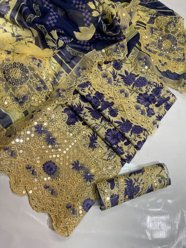 Tawakkal Printed Luxury Embroidery 3PC - Memon Clothes