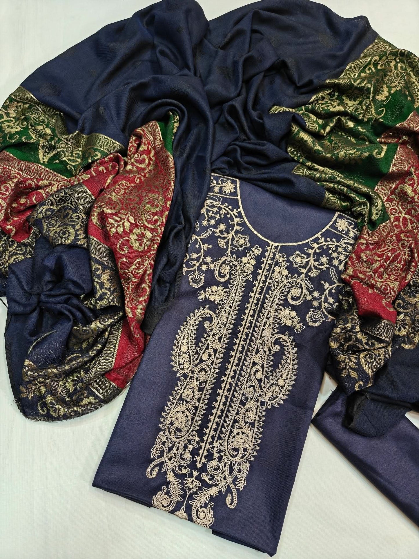 Zeenat Dhanak Fancy Unstitched 3PC - Memon Clothes