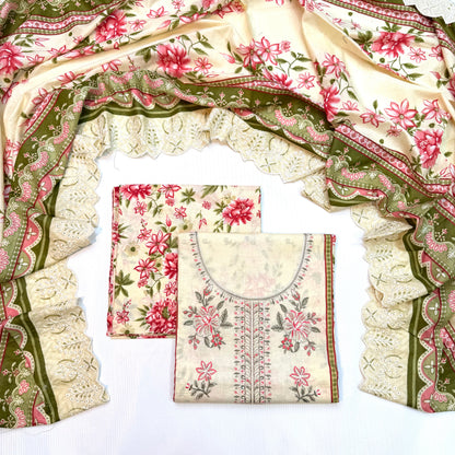 Bin Saeed Printed Embroidered 3PC