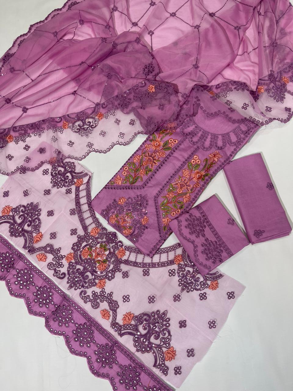 Maria B Embroidered Cotton 3 Pc