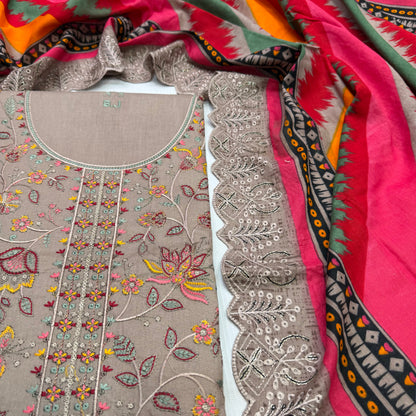 Bin Saeed Printed Embroidered 3PC