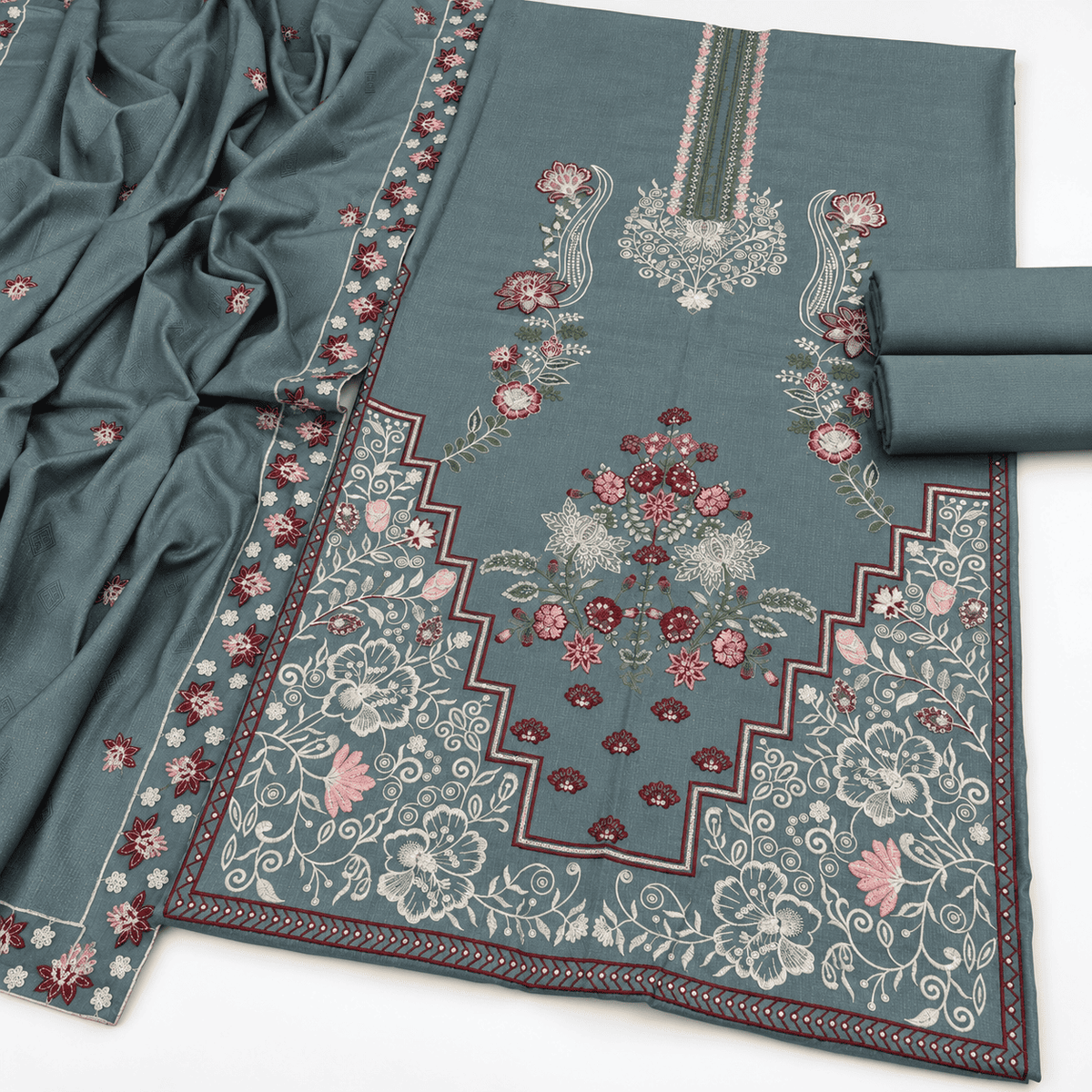 Dhanak Fancy Embroidered 3PC | VOL-1064