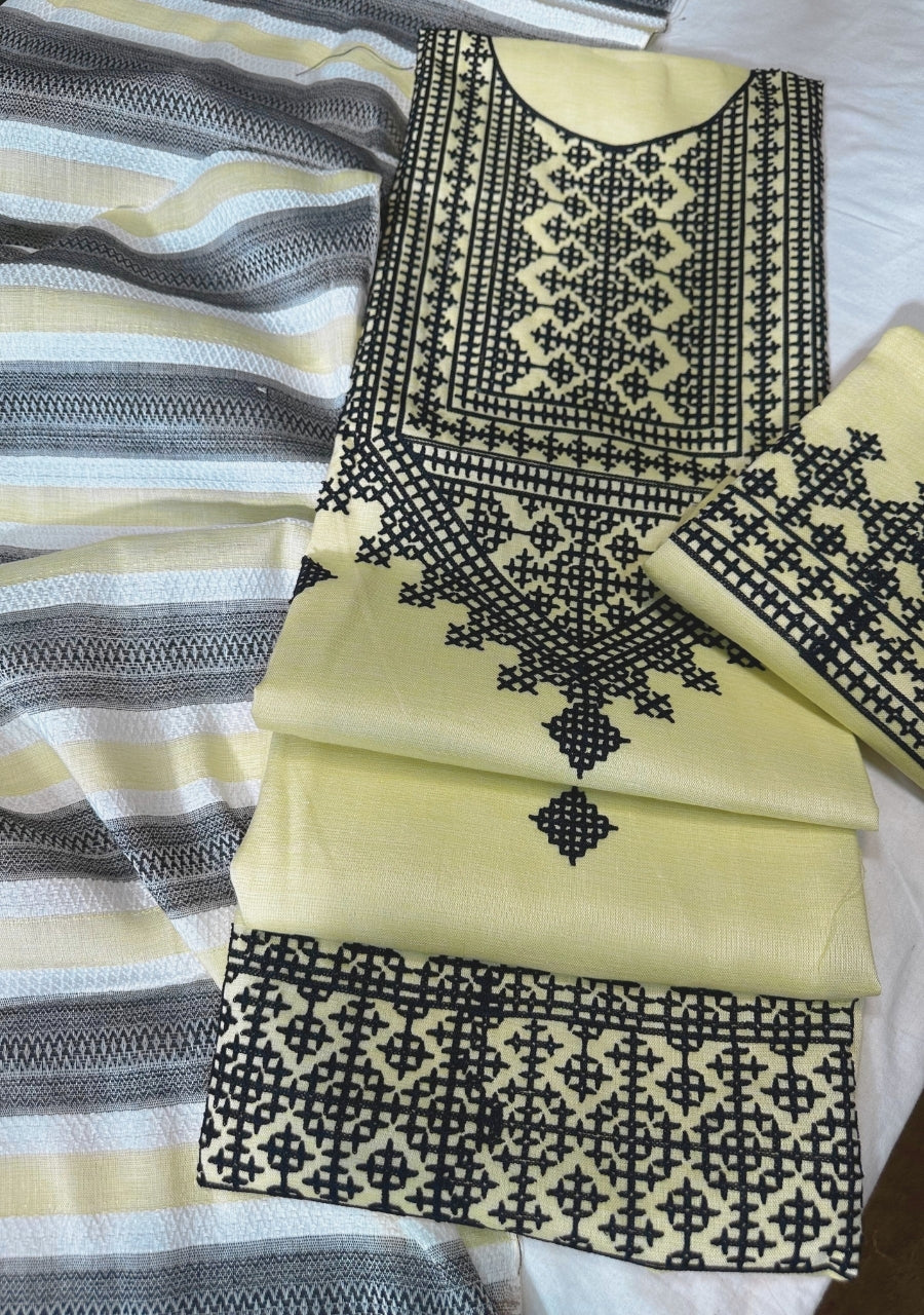 Khadhar Luxury Unstitched  3 Pcs