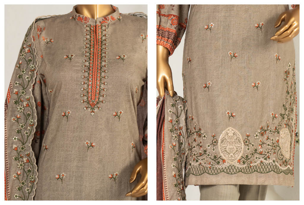 Safina Khaddhar Embroidered 3Pc