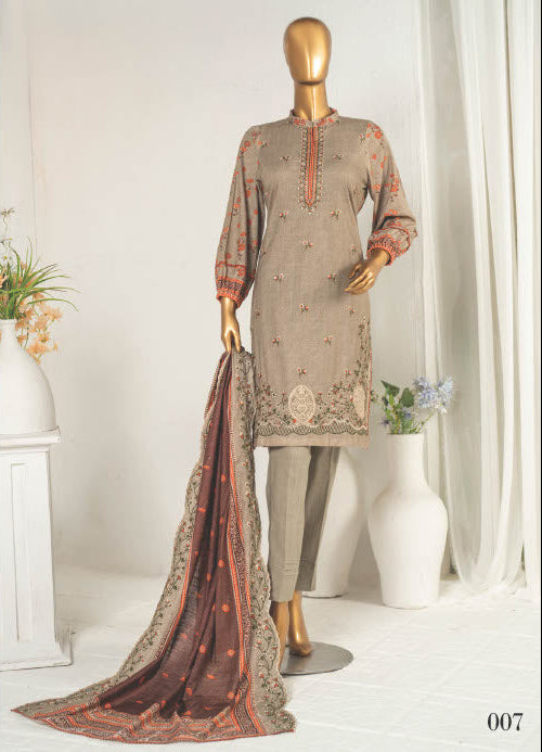 Safina Khaddhar Embroidered 3Pc